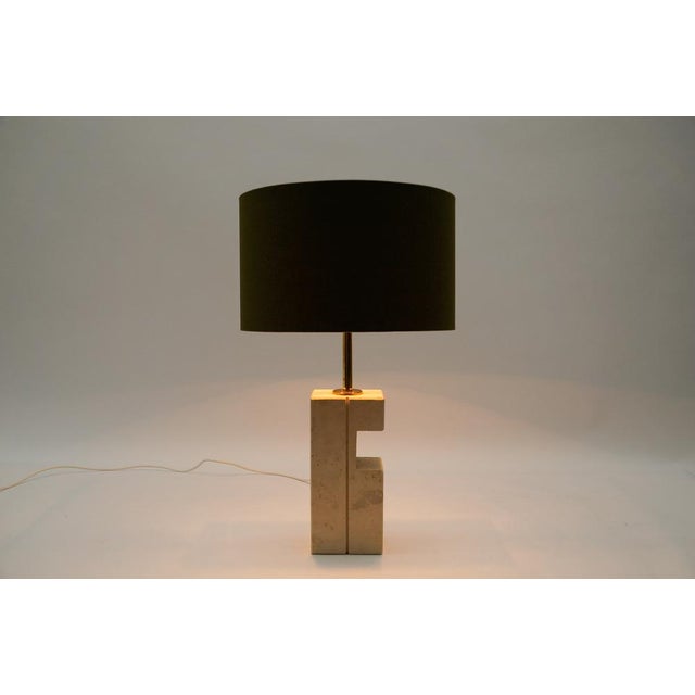 Travertine Table Lamp by Giuliano Cesari for Nucleo Sormani, 1960s For Sale - Image 13 of 14