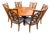Century Furniture Coastal Round (60 Inch) Dining Table and 6 Chairs- On Caster Wheels For Sale