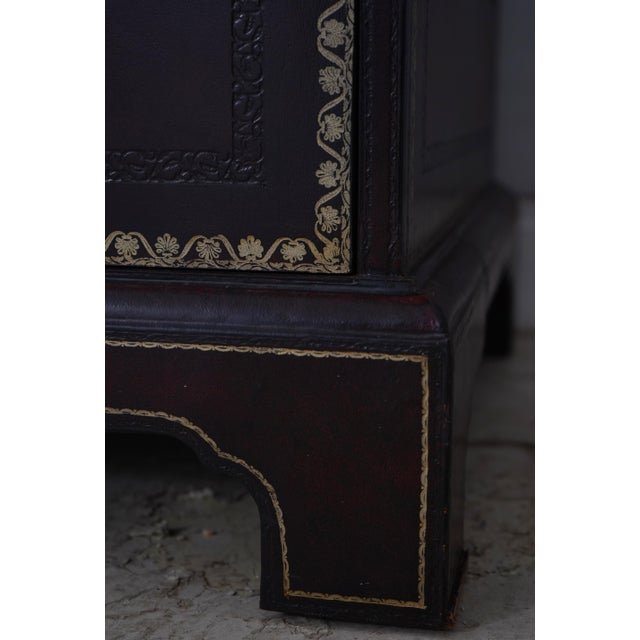 Maitland Smith Faux Book Leather Bar Unit For Sale - Image 12 of 18
