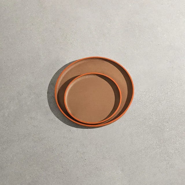 Contemporary Plato Beige Tray Round No.02 Defne Koz for Uniqka For Sale - Image 3 of 4