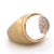 Exquisite 14k Yellow Gold Dome Ring With Crystal, Size 7.25 For Sale In New York - Image 6 of 6