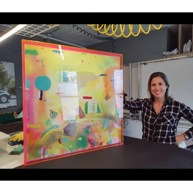 Contemporary Abstract Mixed-Media Painting by Kristina Zallinger, Framed For Sale In New York - Image 6 of 7