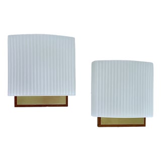 Vintage Danish Glass Sconces, 1960s, Set of 2 For Sale