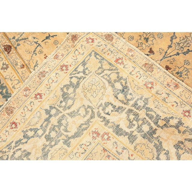 Authentic Persian Tabriz Handmade Wool Rug For Sale - Image 9 of 9