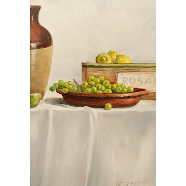 Vintage 20th C. Fruit Still Life Oil Painting, Signed For Sale - Image 9 of 13