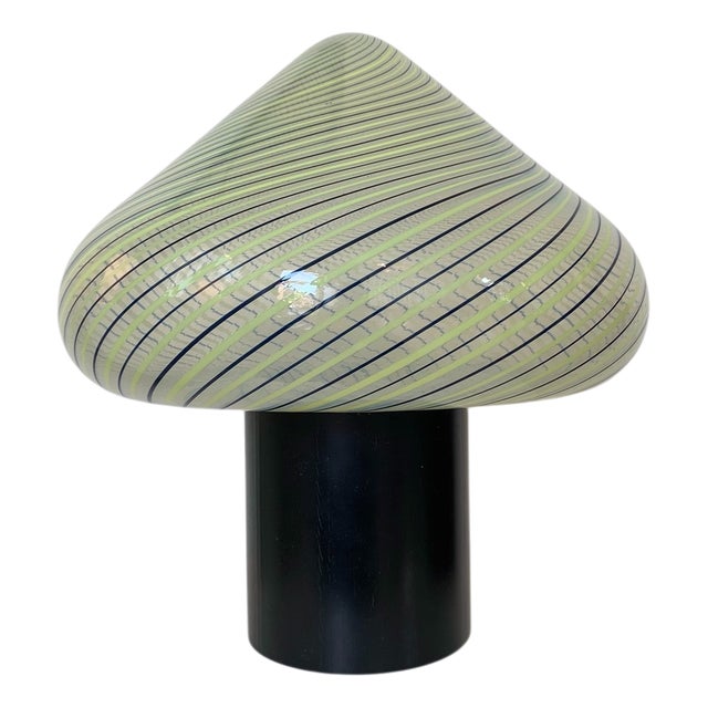 Striped Murano Glass Table Lamp from Fratelli Toso, Italy, 1960s For Sale