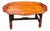 Classic Baker Brass Hardware Chippendale Butler's Tray Coffee Table With Hinged Drop-Down Leaves For Sale
