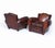 Art Deco French Moustache Back Leather Club Chairs, 1930, Set of 2 For Sale - Image 4 of 18