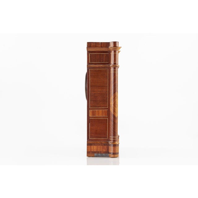 Art Nouveau Antique French Wooden Chiming Mantel Clock, Circa 1900 For Sale - Image 3 of 15