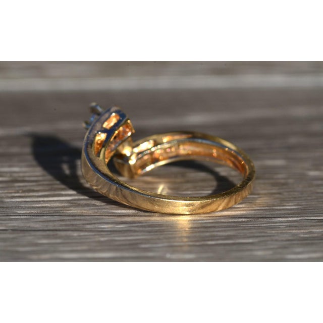 1990s The Brookwood: Ladies 14K Bypass Style Diamond Engagement Ring For Sale - Image 5 of 10