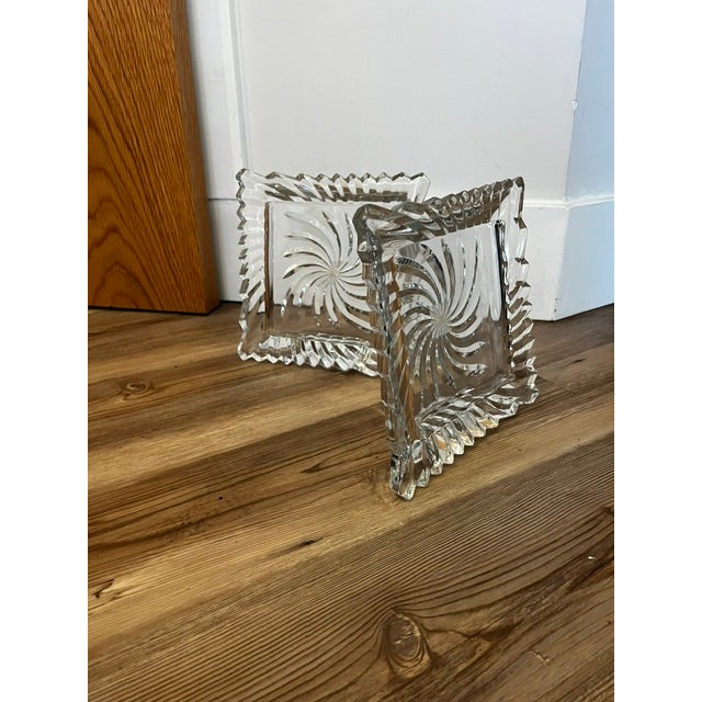 Glass Pair of Vintage 5th Ave Cystal Picture Frames For Sale - Image 7 of 10