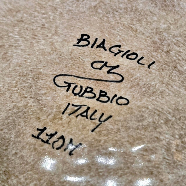 Late 20th Century Biagioli Ceramiche Gubbio Italian Majolica Jardiniere – Hand-Painted Vintage Ceramic Planter For Sale - Image 12 of 12
