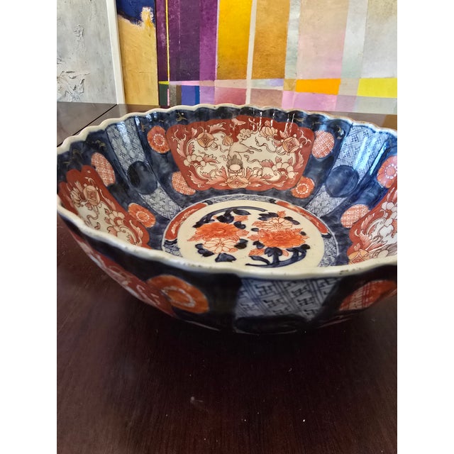 Copper Antique Porcelain Signed Asian Bowl For Sale - Image 8 of 8