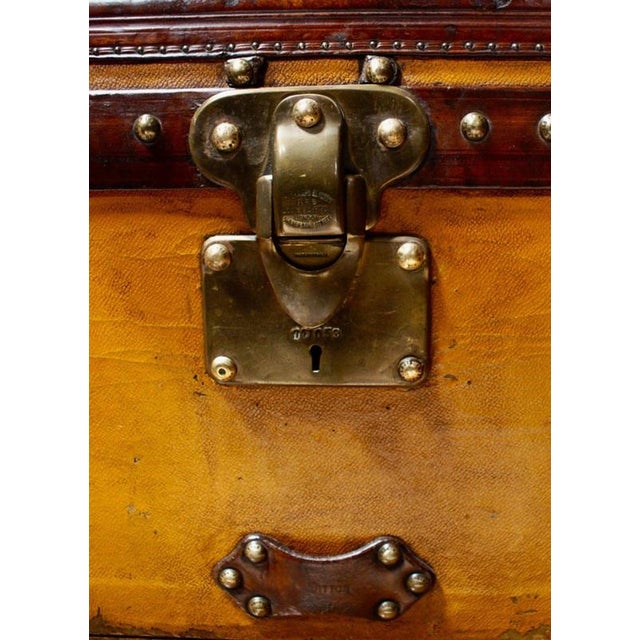 Orange Steamer Trunk from Louis Vuitton, 1910 For Sale - Image 3 of 18