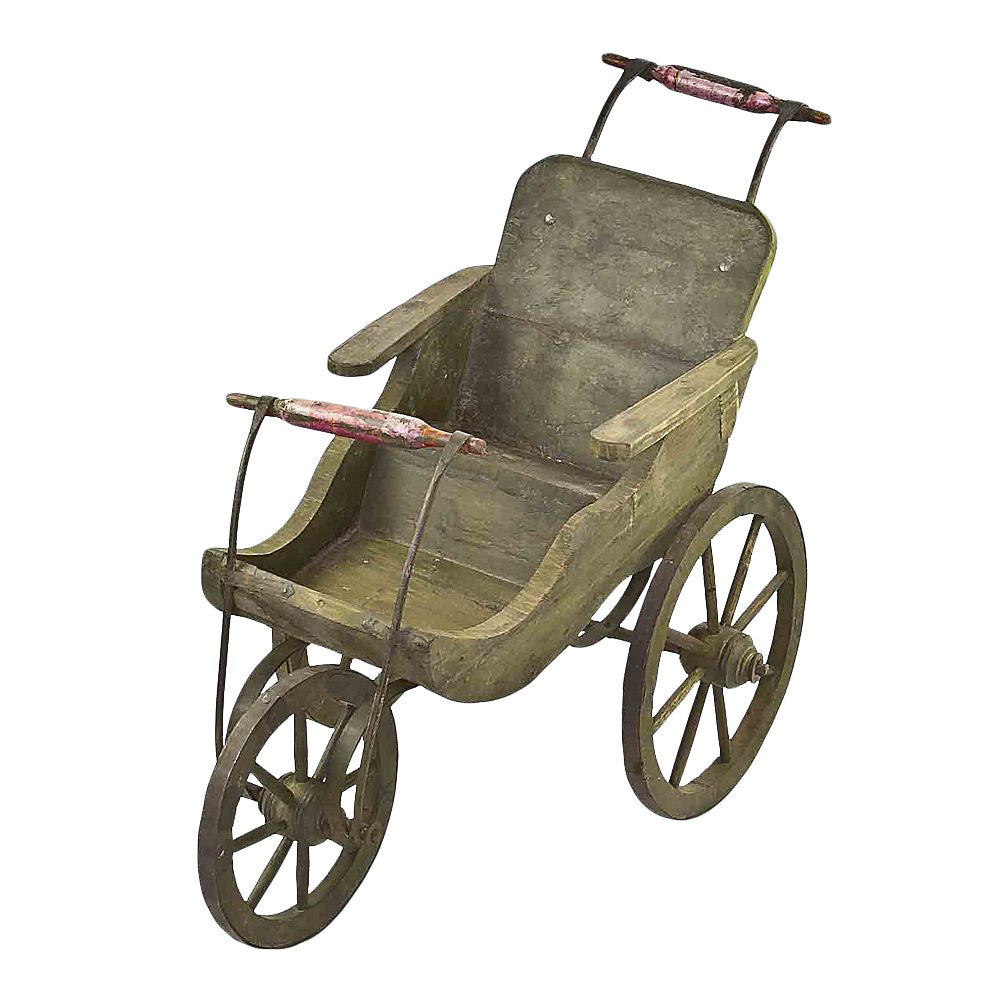 Vintage Wooden Baby Stroller Chairish