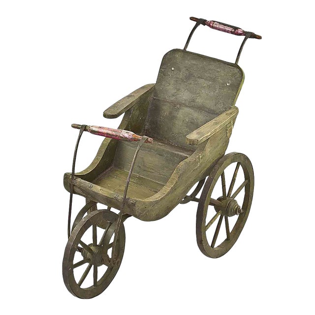 Vintage Wooden Baby Stroller Chairish