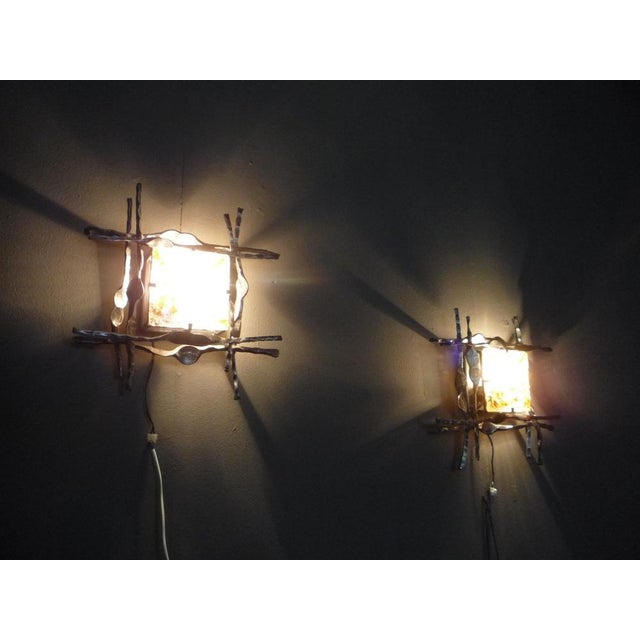 Large Brutalist Wall Lamps, 1960s Set of 2 For Sale - Image 9 of 13