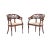 Italian Walnut Open Arm Chairs With Cord Seats and Cut Out Design. Circa 1800. A Pair For Sale - Image 11 of 11