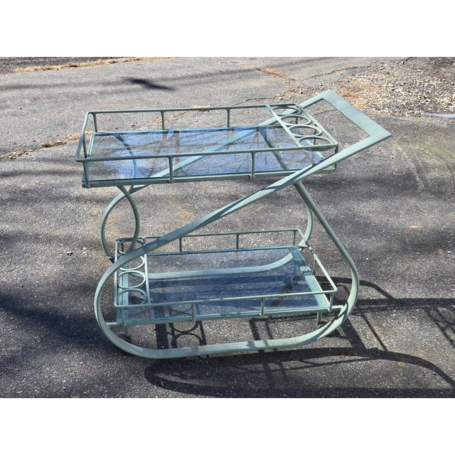 Vintage Aluminum Outdoor Bar Cart For Sale - Image 11 of 12