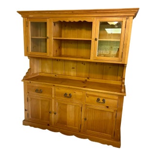 1990s Custom Welsh Pine Hutch / Sideboard by Alistair Stones – Solid Wood All Thick Pine - Designed by Alistair Stones For Sale