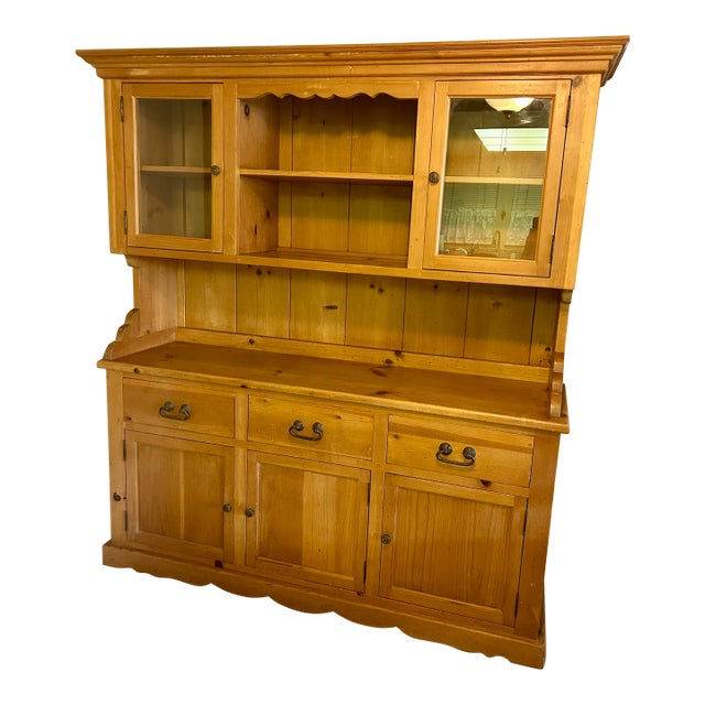 1990s Custom Welsh Pine Hutch / Sideboard by Alistair Stones – Solid Wood All Thick Pine - Designed by Alistair Stones For Sale