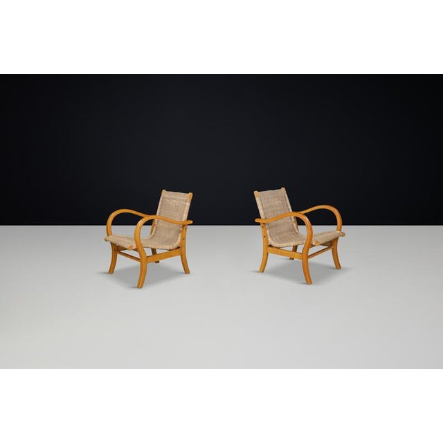 Art Deco Bauhaus Lounge Chairs by Erich Dieckmann, Germany, 1930 This stunning pair of Art Deco Bauhaus lounge chairs,...
