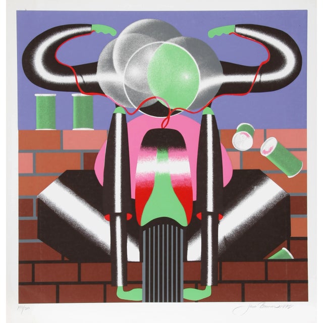 Abstract 1970s Jack Brusca - the Ride Serigraph For Sale - Image 3 of 3