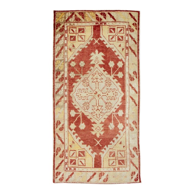 Oriental Hand Knotted Rug Turkish Anatolian 2'7" x 5'1" For Sale