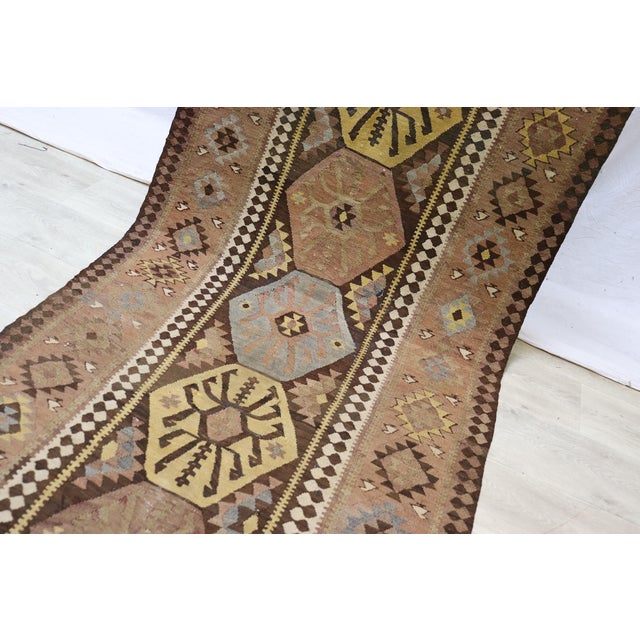 Vintage Caucasian Kilim Rug, 1920s For Sale - Image 4 of 15