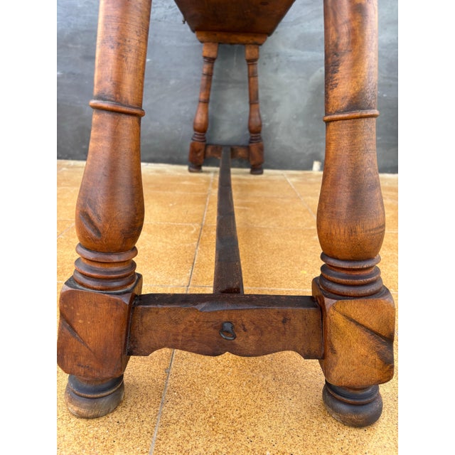 Brown Spanish Renaissance Revival Three-Drawer Console Table, Early 20th Century For Sale - Image 8 of 18