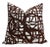 Ecriture Woven Pillow Cover in Rust, 22x22 Pillow For Sale