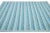 2010s Modern Striped Swedish Style Wool Rug Handmade With Light Blue and Green Field For Sale - Image 5 of 8