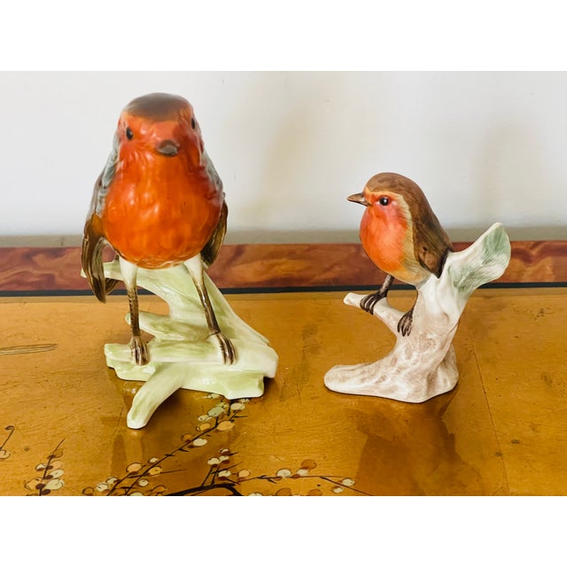 Contemporary Antique Goebel Germany Porcelain Ted Robin Bitd Figurines For Sale - Image 3 of 5