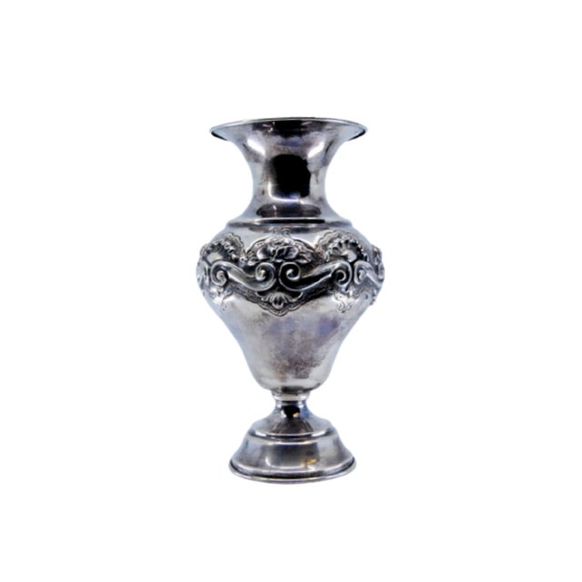 Silver Jug with Round Base and Relief For Sale - Image 11 of 11