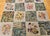 Light Gray Vintage American Hand Hooked Rug, Block Design, Folk Art Tapestry, 2x3 For Sale - Image 8 of 13