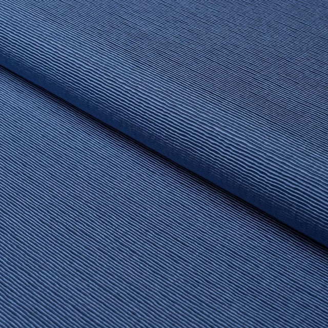 Schumacher Sample - Schumacher Eisenhower Faille Fabric In Cobalt For Sale - Image 4 of 4