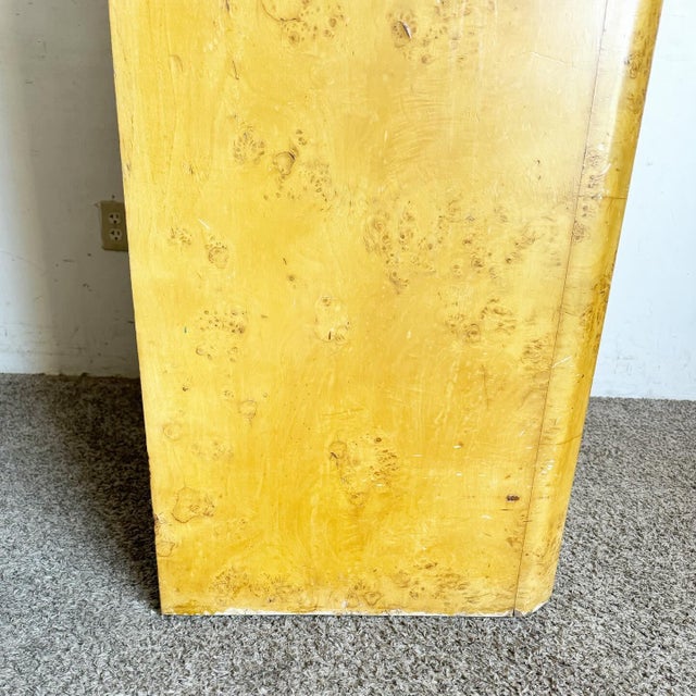 Art Deco Birds Eye Maple Veneer Highboy With Cedar Storage in Bottom Drawer For Sale - Image 10 of 12