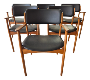 Vintage OD50 Teak Armchairs by Erik Buch for Ørum Møbelfabrik, 1960s, Set of 6