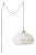 Morelli Brass Pendant Swag Lamp by Nova of California - White Lucite Shade, Weathered Brass Steel, Living Room Lamp For Sale