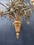 Vintage Tole Olive and Olive Leaf Chandelier For Sale - Image 4 of 9