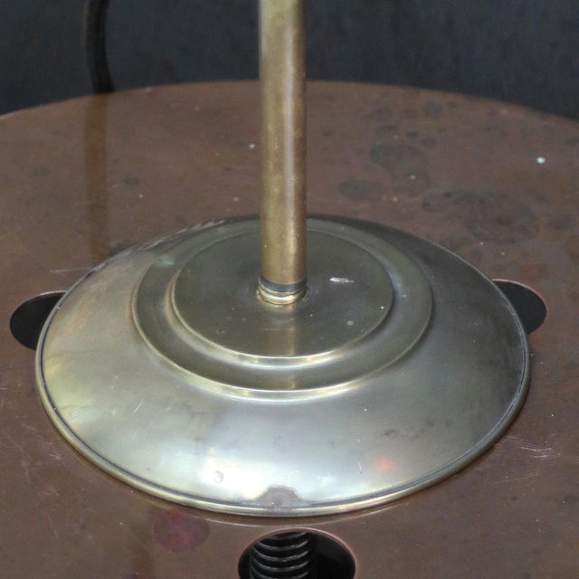 French Black Enamel and Brass Desk Light For Sale - Image 6 of 7