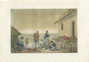 Ferrario, The Occupations of the Agagna People, 1831, Print