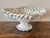 Beautifully Italian handcrafted white weaved ceramic bowl or basket on pedestal. Marked Italy on underside. C. 1970s. Most...