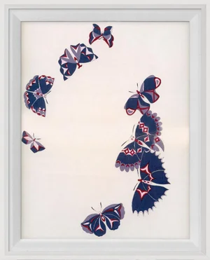 Kono Butterflies 21, Framed Artwork