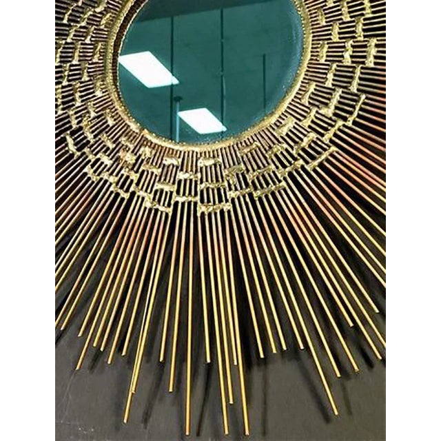 Brutalist Brutalist Sunburst Mirror Wall Sculpture For Sale - Image 3 of 8