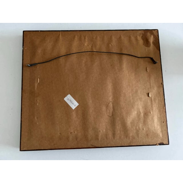 1982 Handmade Needlepoint Fire Truck Signed With Vintage Frame For Sale - Image 4 of 4