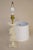 1930s Neoclassical Floral Column Carved Alabaster Marble Brass Table Lamp For Sale - Image 10 of 10