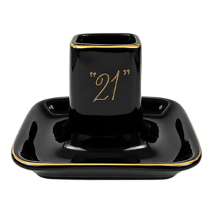 Vintage the 21 Club Nyc Restaurant Ashtray Black Matchbook Holder