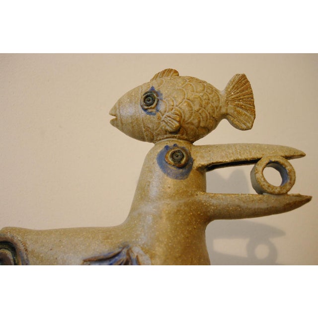 Beige Stoneware Lamp by Pierre Koppe, 1979 For Sale - Image 8 of 16
