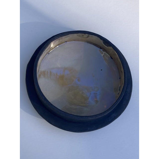 Candone Wharton Raku Basketweave Patterned Lidded Vessel For Sale In Birmingham - Image 6 of 12